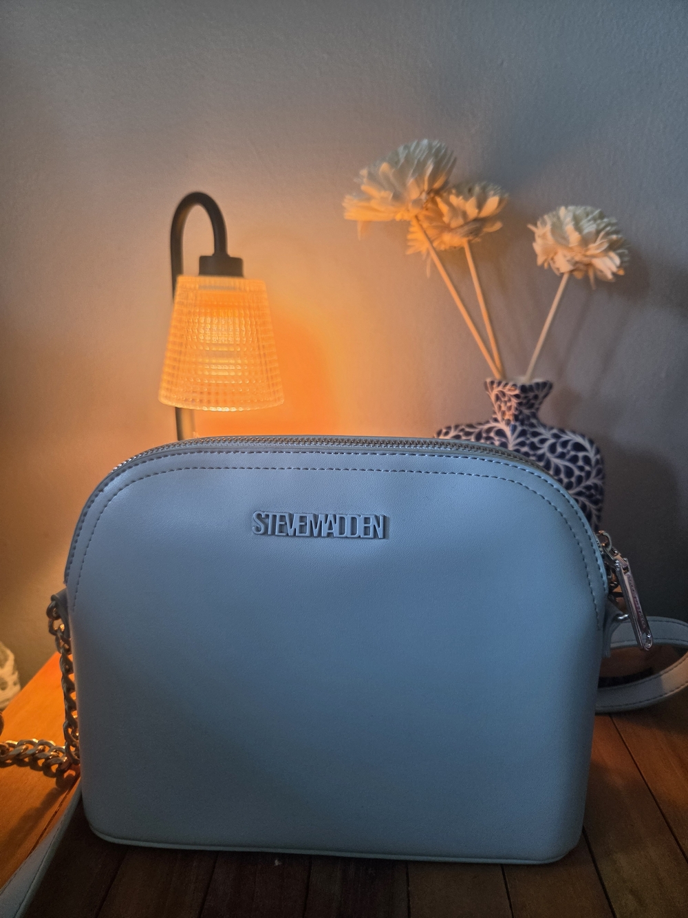 Steve Madden Light Blue Dome Crossbody Bag